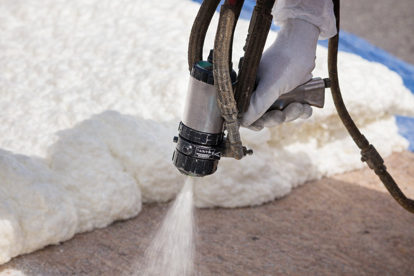 Spray foam insulation